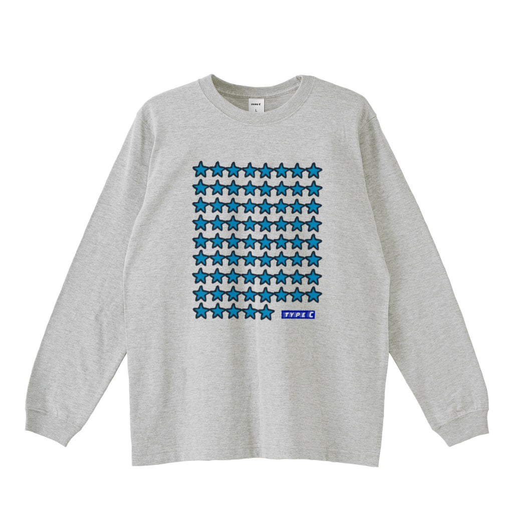 typeC / stars long tee gray image