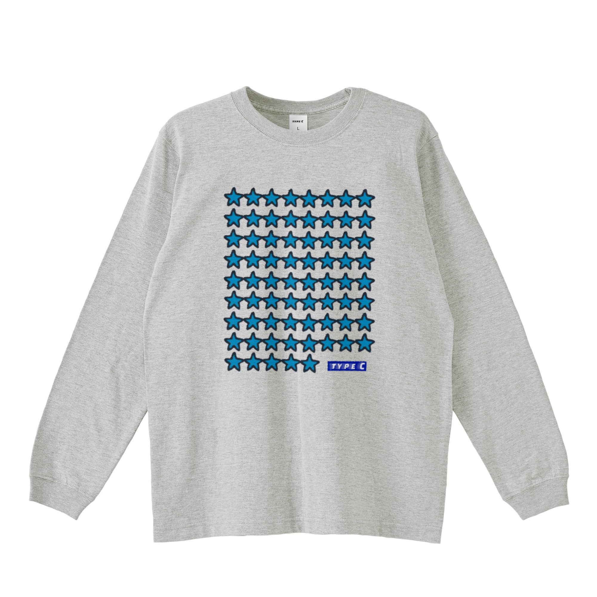 typeC / stars long tee gray image