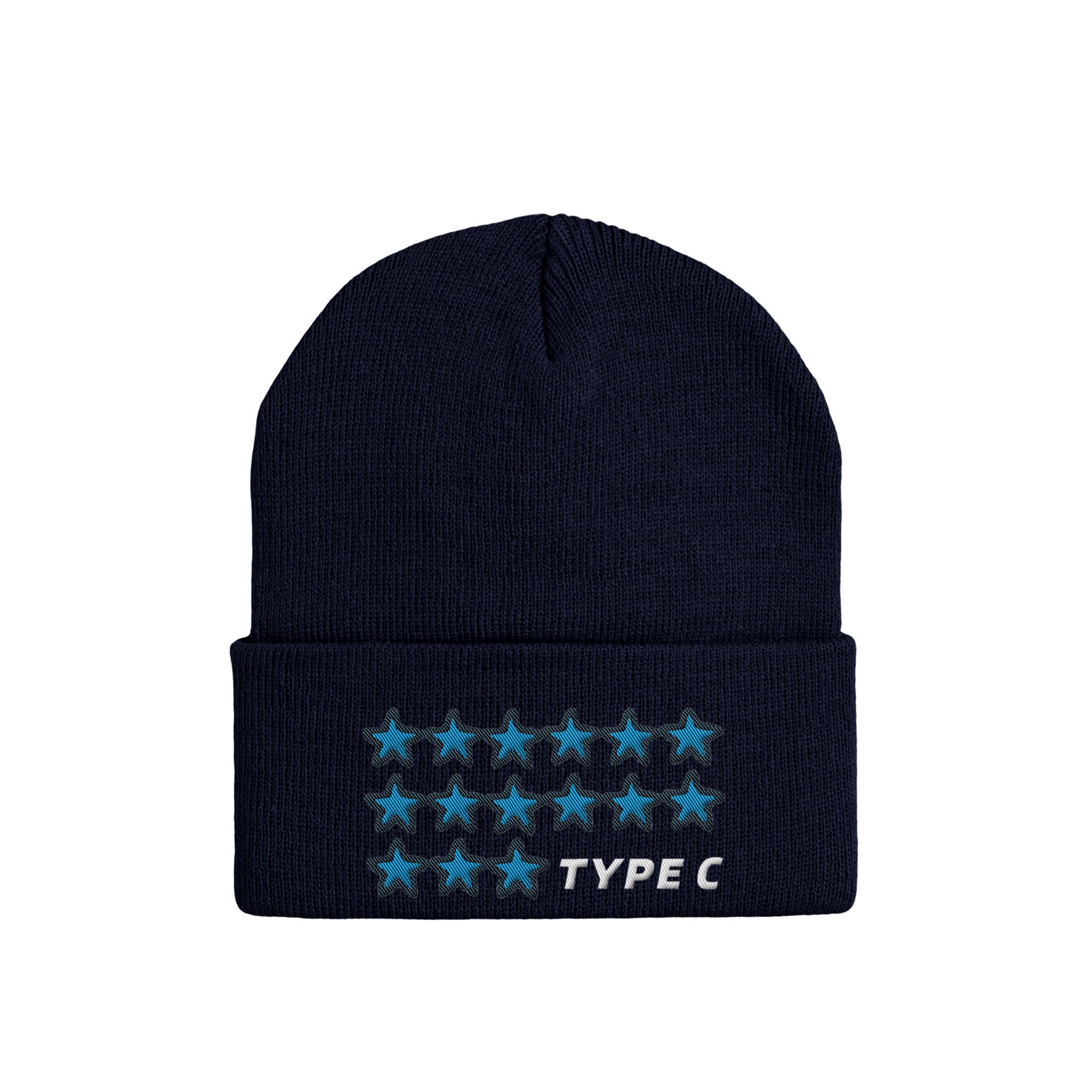 typeC / stars beanie navy image