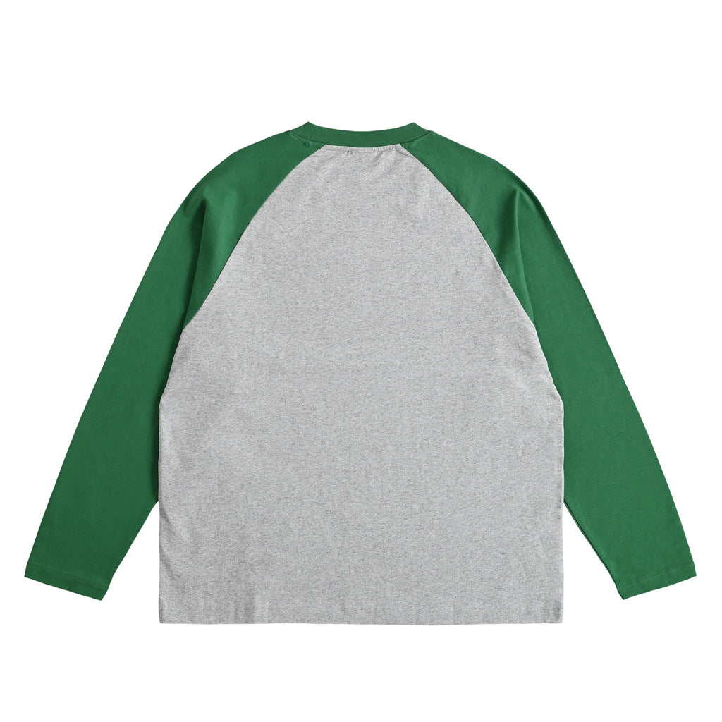 typeC / color ls tee heather-gray-x-green image