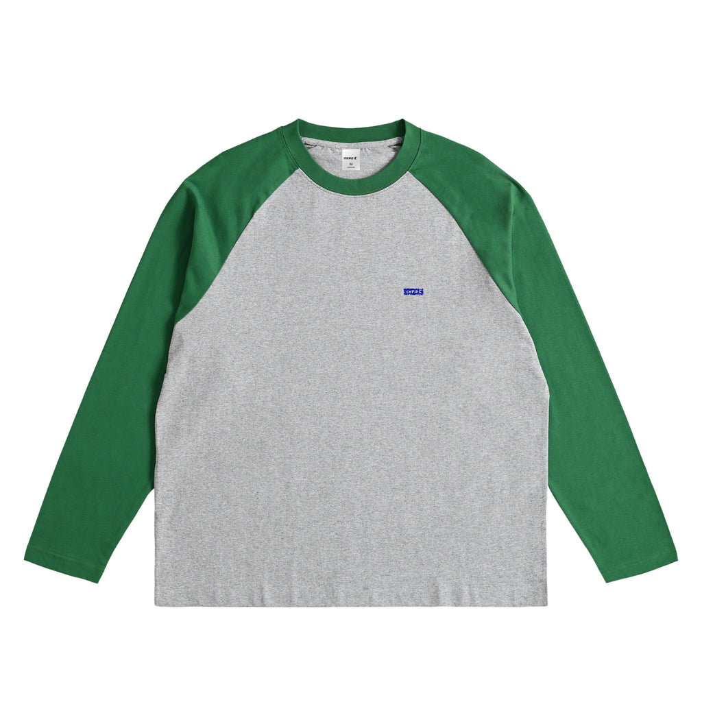 typeC / color ls tee heather-gray-x-green image