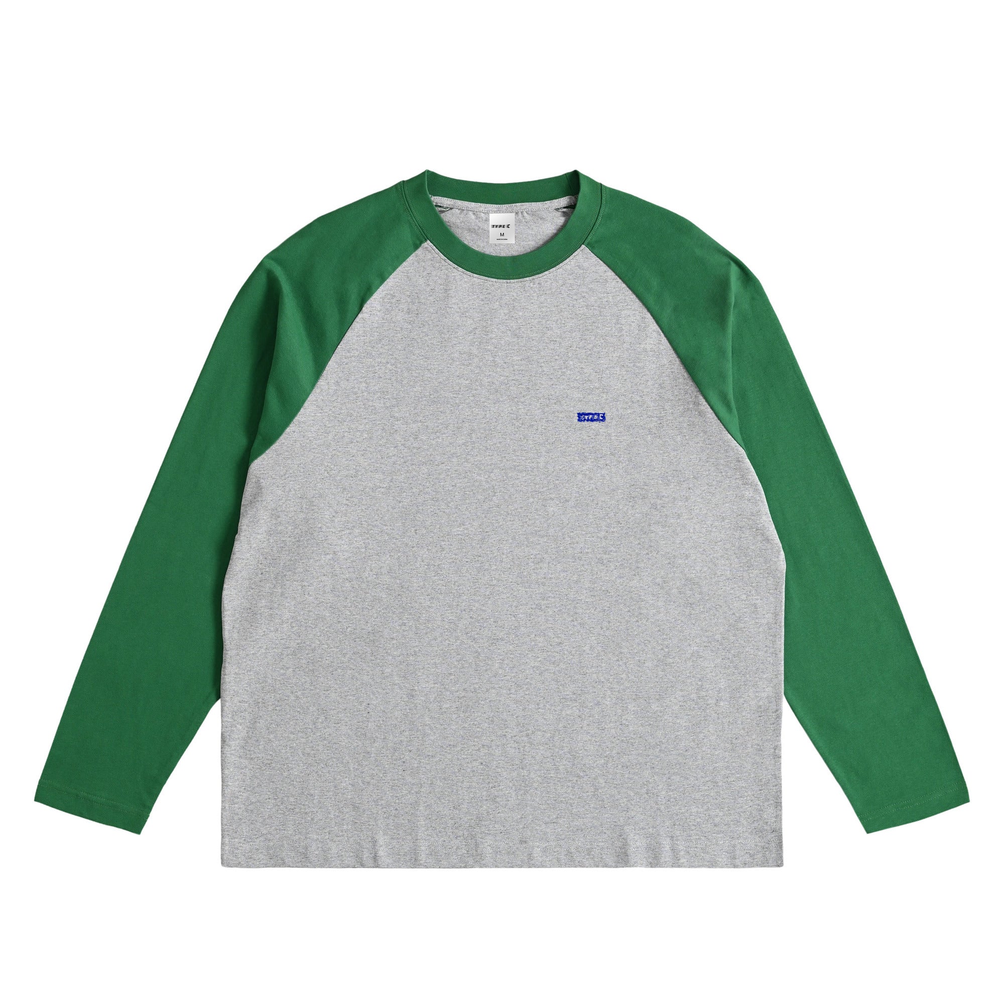 typeC / color ls tee heather-gray-x-green image