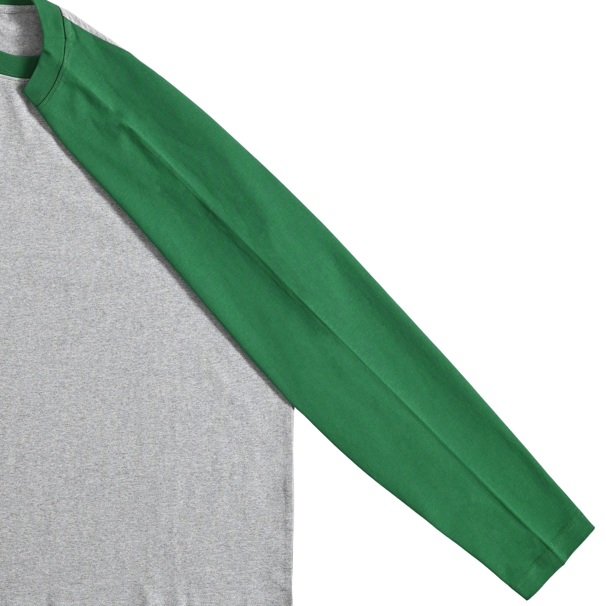 typeC / color ls tee heather-gray-x-green image