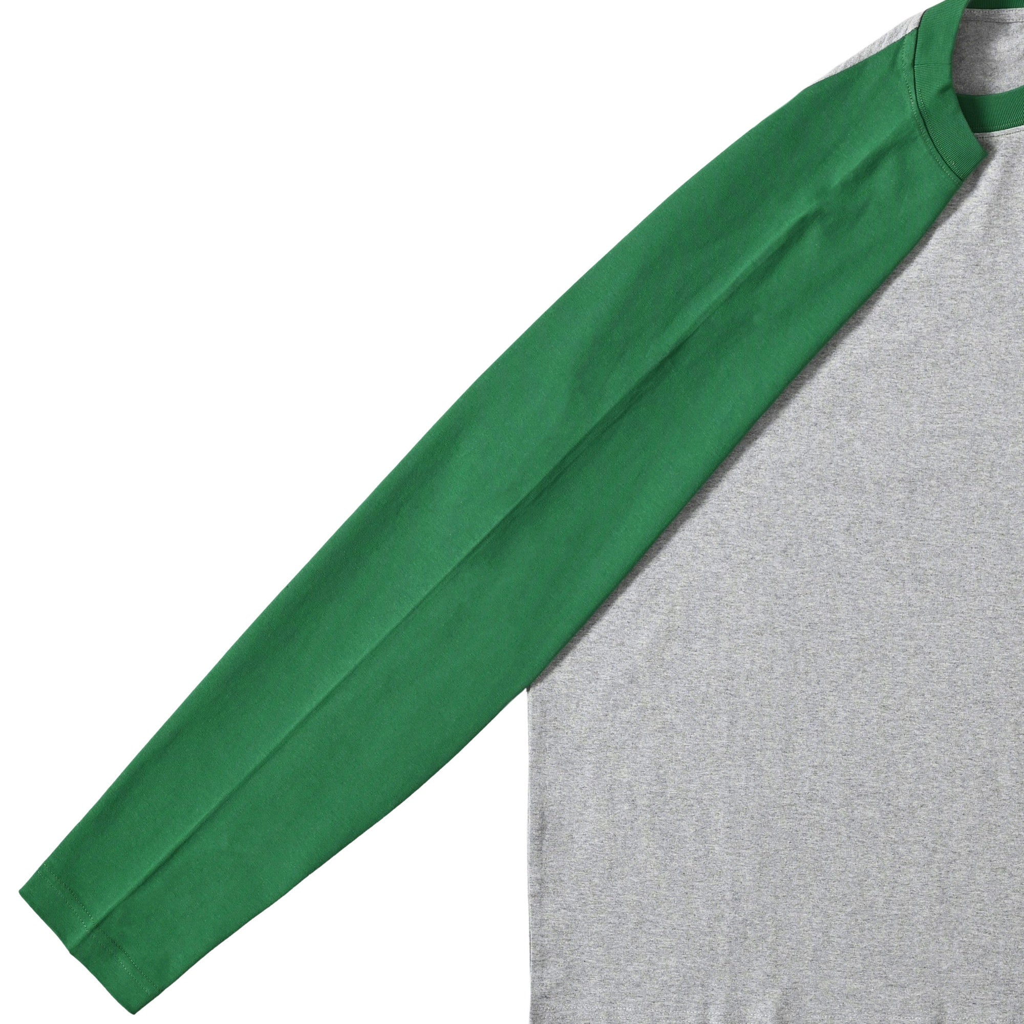 typeC / color ls tee heather-gray-x-green image