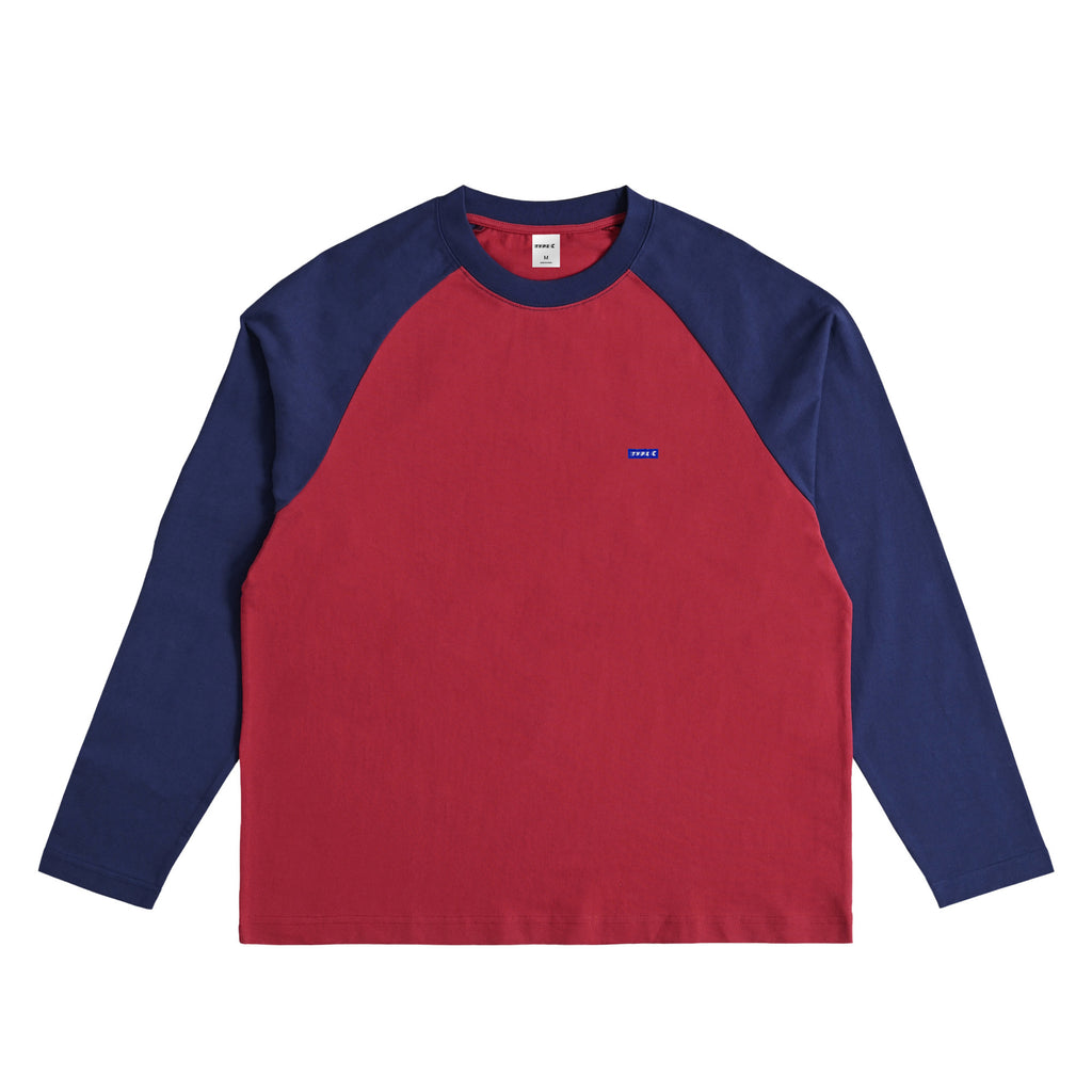 typeC / color ls tee red-x-navy image