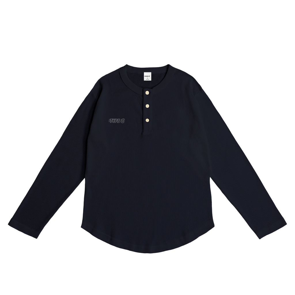 typeC / waffle ls tee navy image