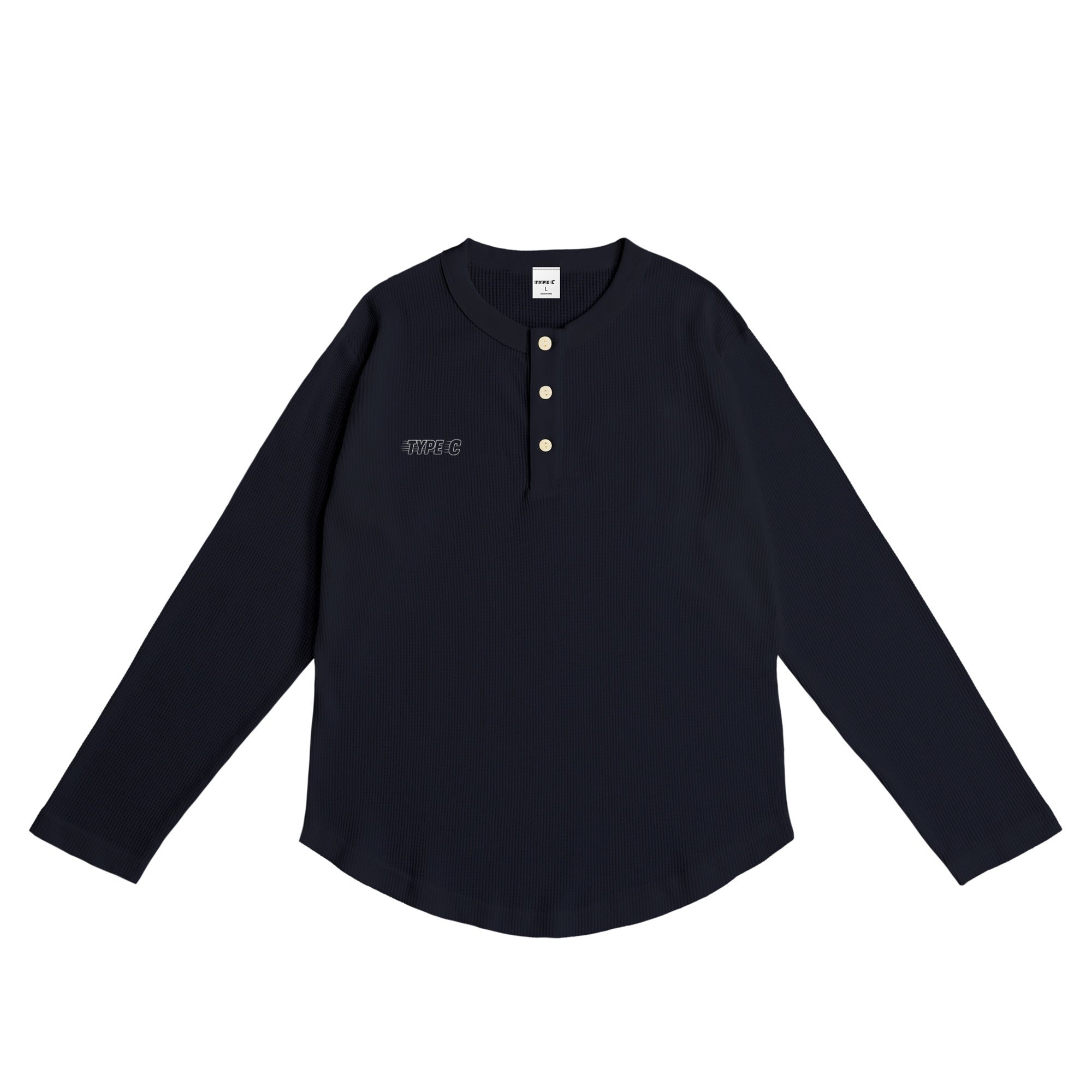 typeC / waffle ls tee navy image