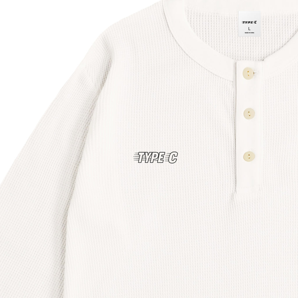 typeC / waffle ls tee white image