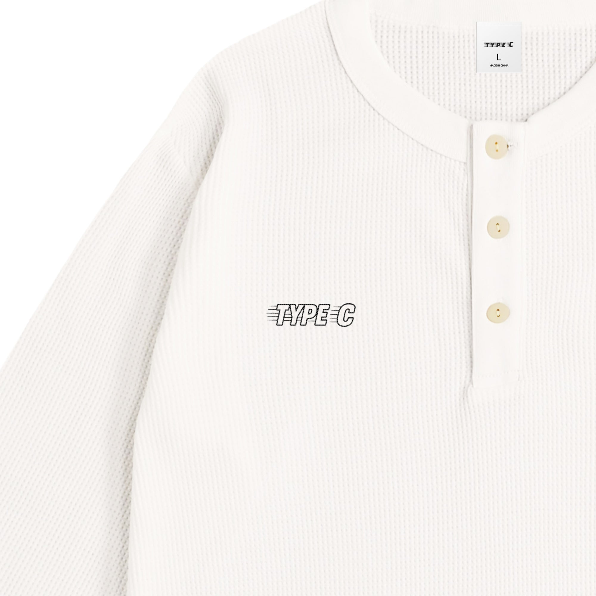 typeC / waffle ls tee white image