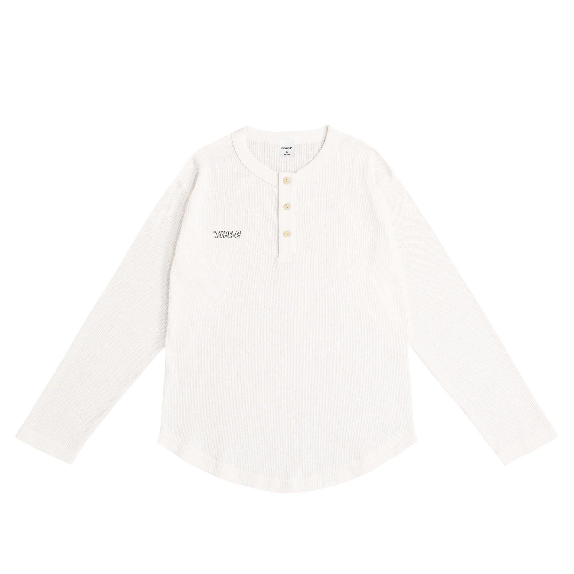typeC / waffle ls tee white image