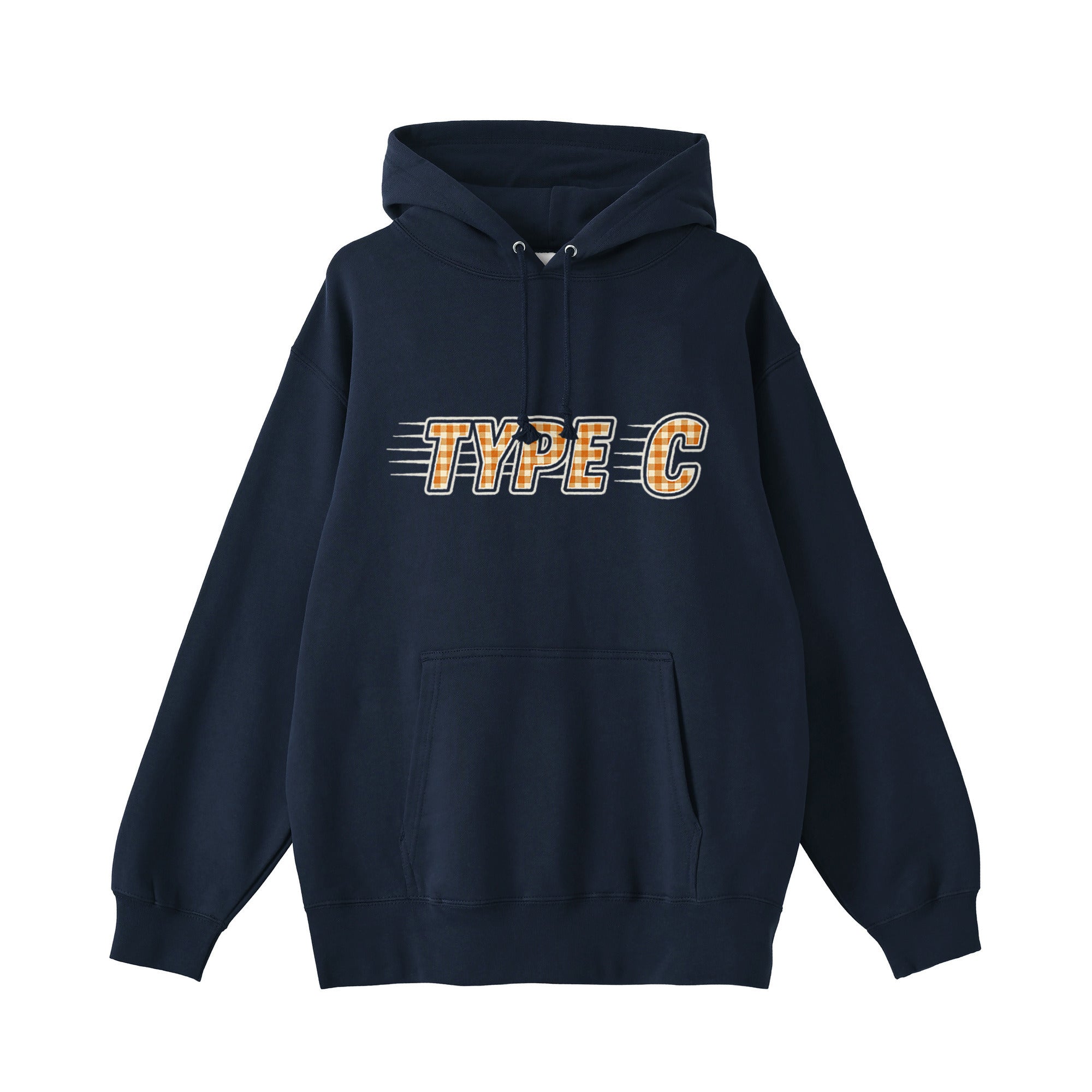 typeC / check logo hoodie navy image