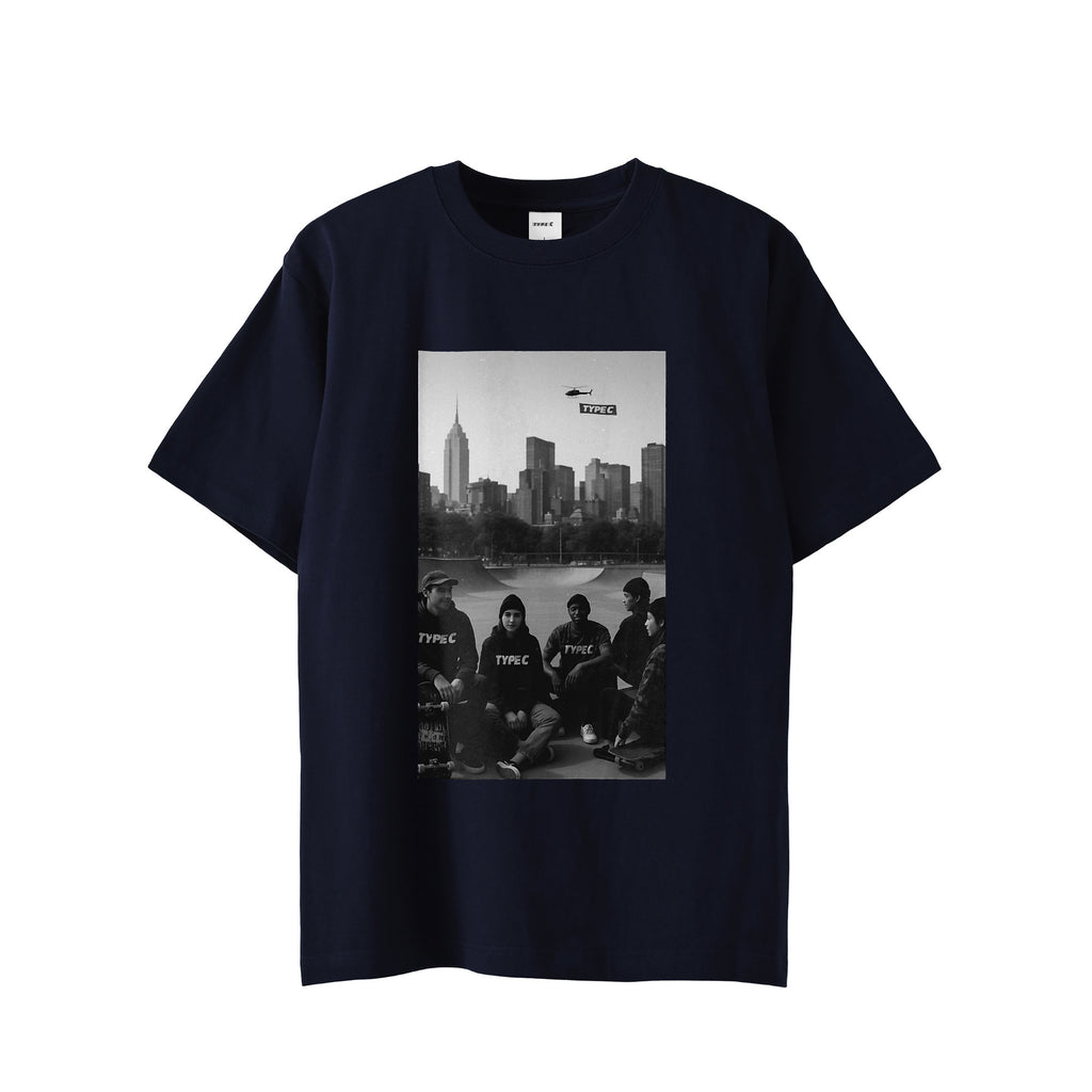 typeC / newyork sketer tee navy image