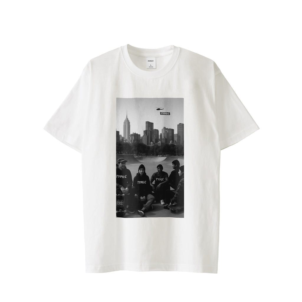 typeC / newyork sketer tee white image