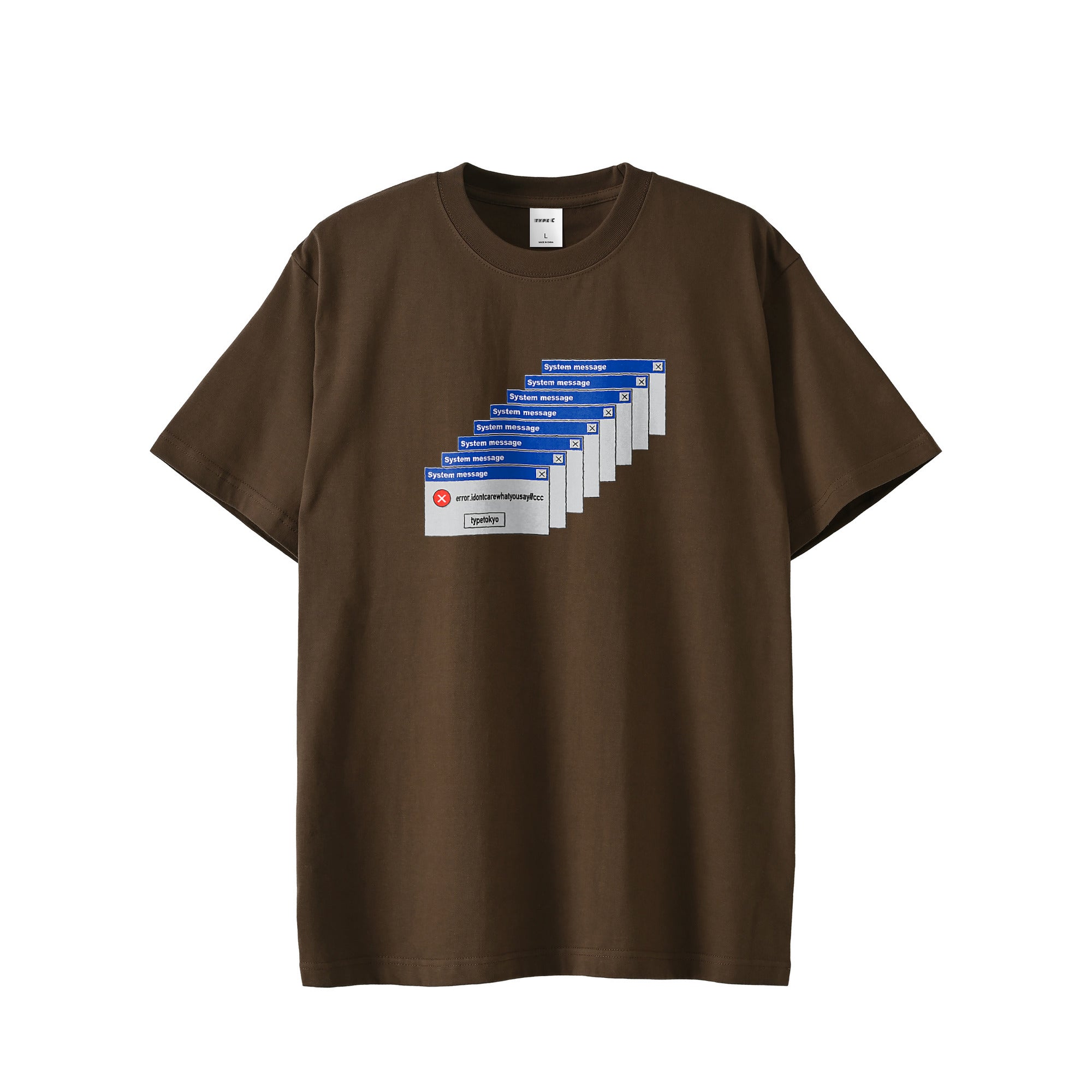 typeC / error logo tee dark-brown image