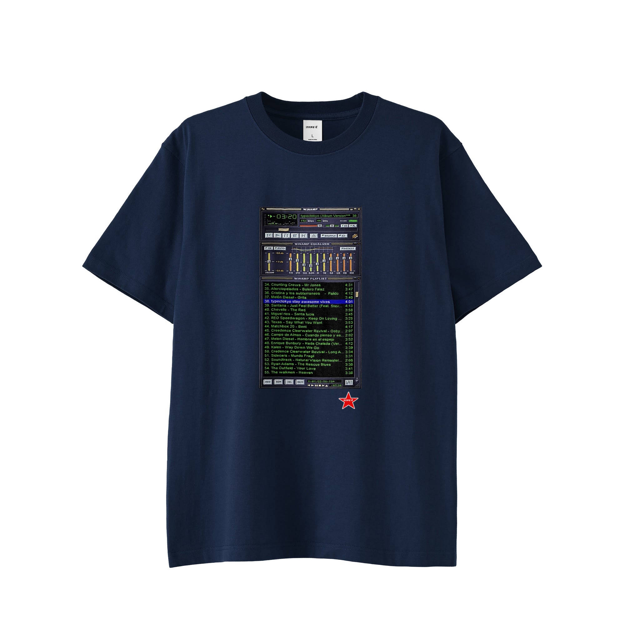 typeC / playlist tee indigo image